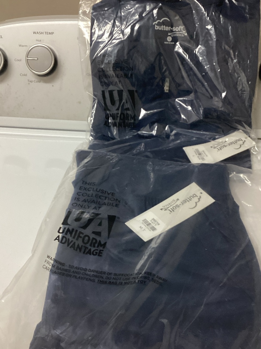 Uniform Advantage Navy Butter-Soft Polo Scrub Set- Women